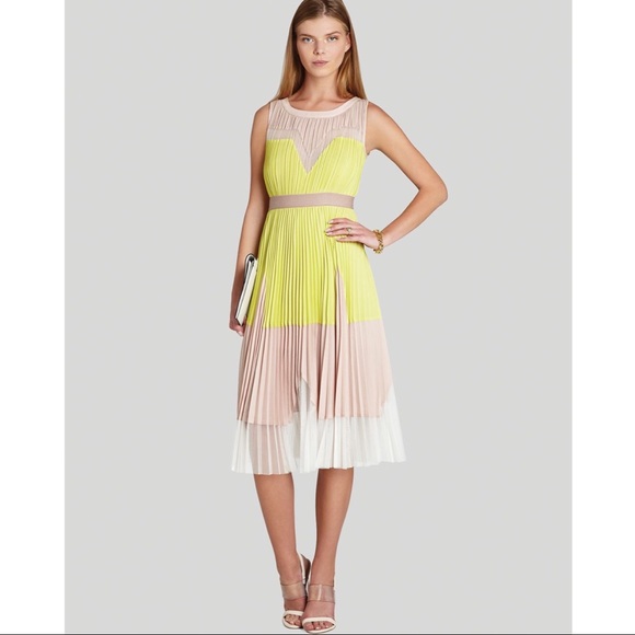 bcbg color block gown